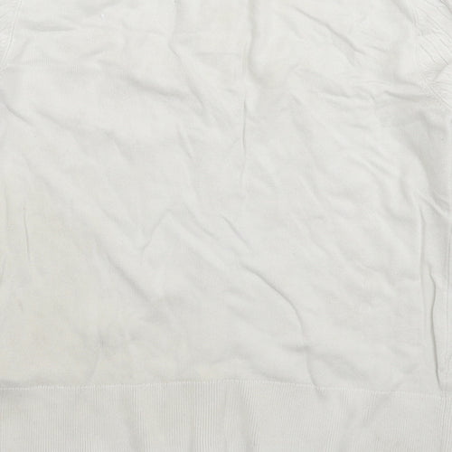 H&M Womens White  Knit Pullover Jumper Size M