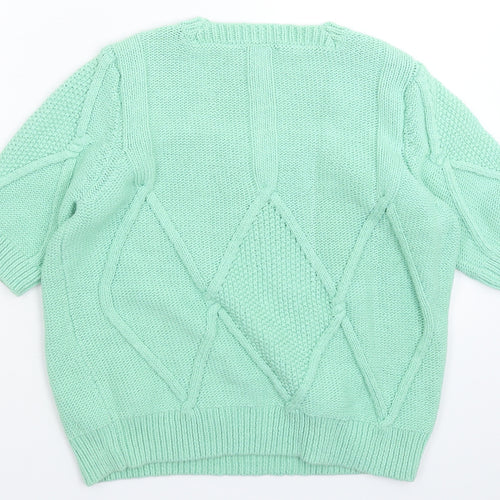 Gallery Womens Green  Knit Pullover Jumper Size L