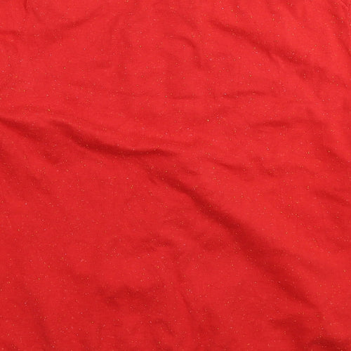 Lands' End Womens Red  Knit Cardigan Jumper Size L