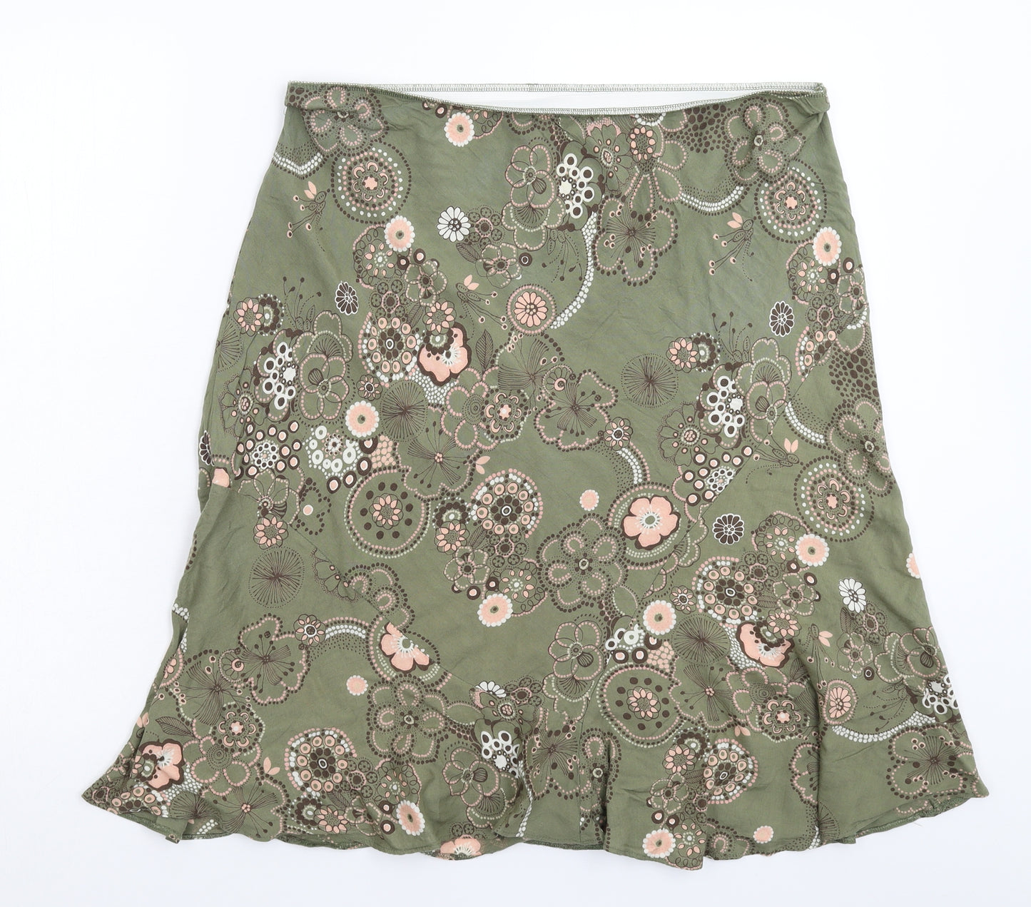 Marks and Spencer Womens Green   Flare Skirt Size 18