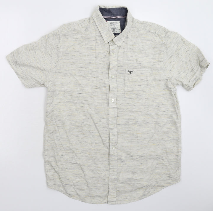 Morley Mens Grey    Button-Up Size L