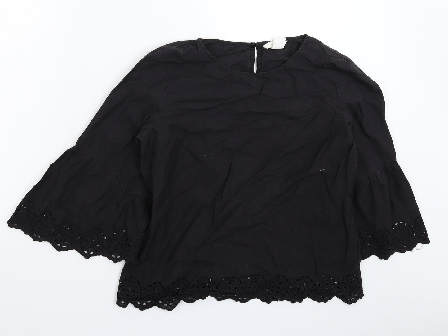 H&M Womens Black   Basic T-Shirt Size 8