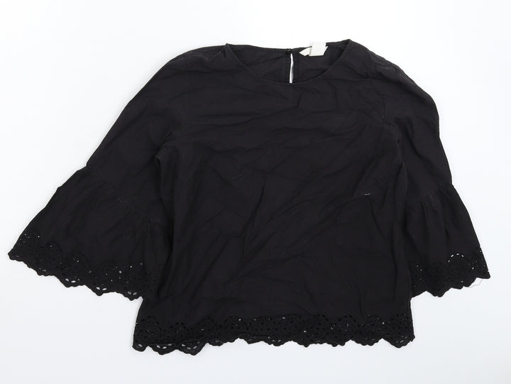 H&M Womens Black   Basic T-Shirt Size 8