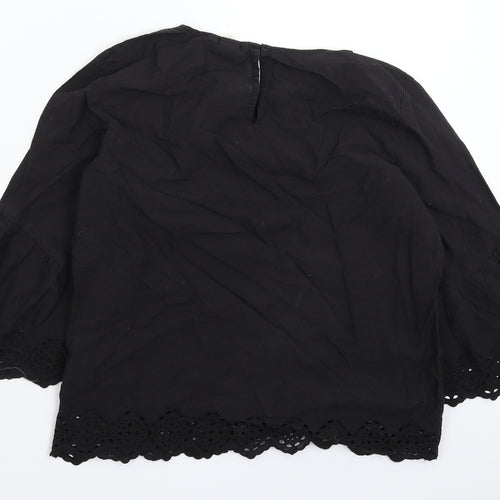 H&M Womens Black   Basic T-Shirt Size 8
