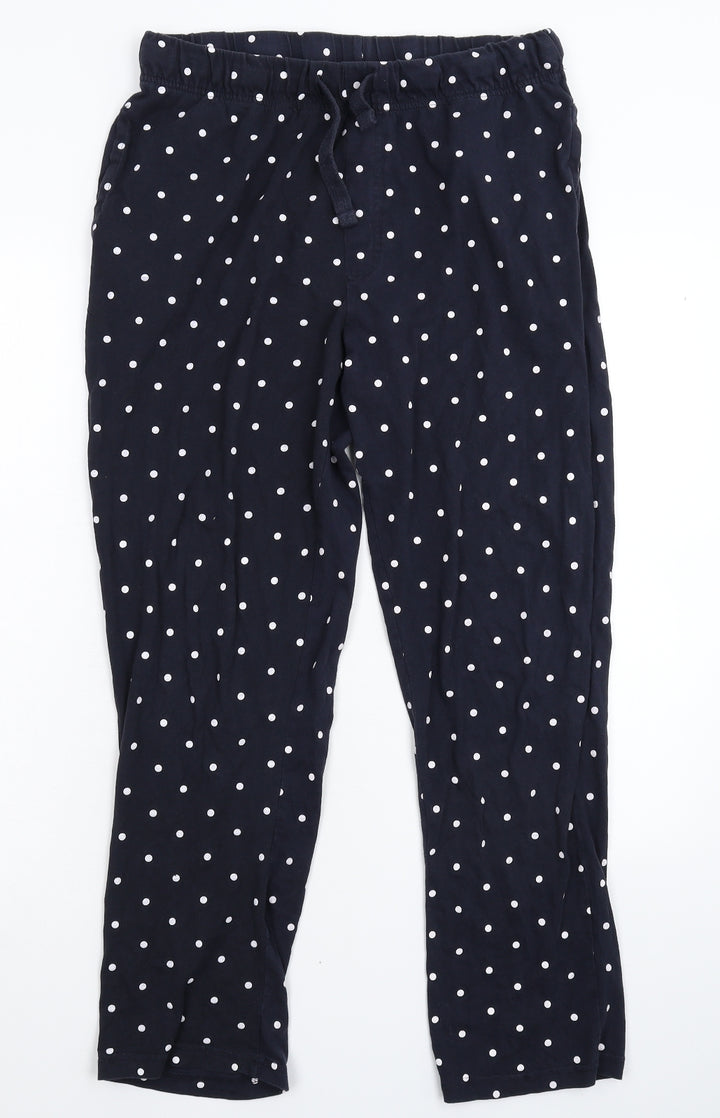 Threadbare Womens Blue Polka Dot Sweatpants Trousers Size M L27 in
