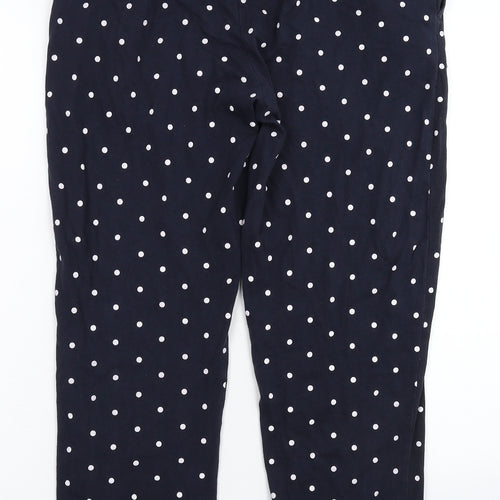 Threadbare Womens Blue Polka Dot  Sweatpants Trousers Size M L27 in