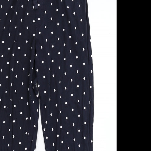 Threadbare Womens Blue Polka Dot  Sweatpants Trousers Size M L27 in