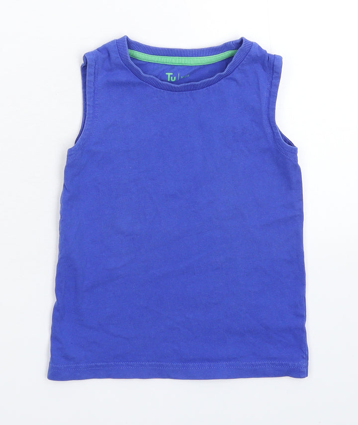 TU Boys Blue   Basic Tank Size 2-3 Years