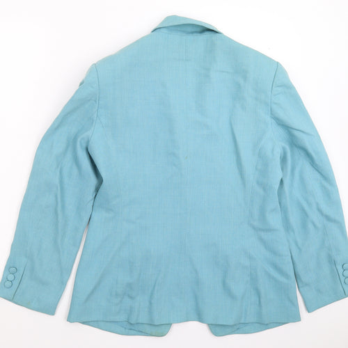VIRTUE Womens Blue   Jacket Suit Jacket Size 12