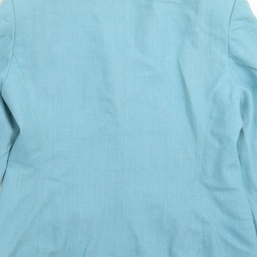 VIRTUE Womens Blue   Jacket Suit Jacket Size 12