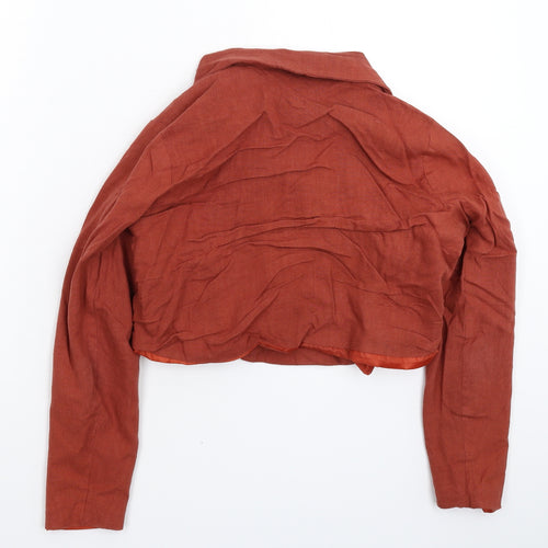 PRETTYLITTLETHING Womens Brown   Jacket Blazer Size 6