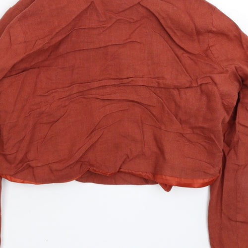 PRETTYLITTLETHING Womens Brown   Jacket Blazer Size 6