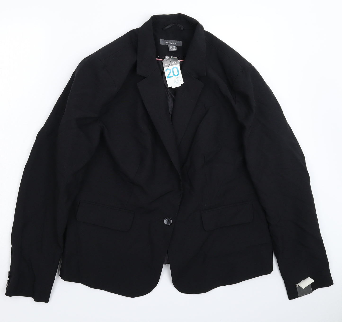 Primark Womens Black   Jacket Suit Jacket Size 20