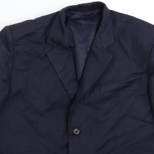 Preworn Mens Blue   Jacket Suit Jacket Size 40