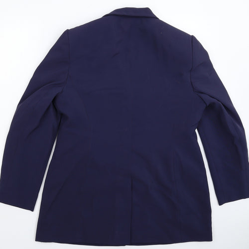 Preworn Womens Blue   Jacket Suit Jacket Size 14