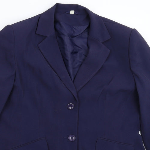 Preworn Womens Blue   Jacket Suit Jacket Size 14