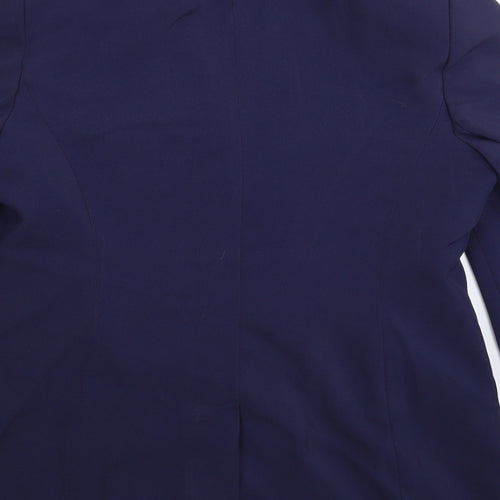 Preworn Womens Blue   Jacket Suit Jacket Size 14