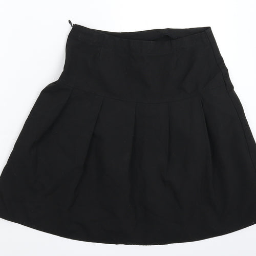 Marks and Spencer Girls Black   Pleated Skirt Size 14-15 Years