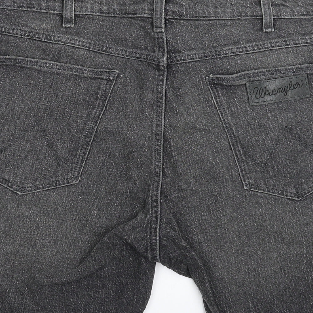 Wrangler Mens Grey  Denim Bermuda Shorts Size 36