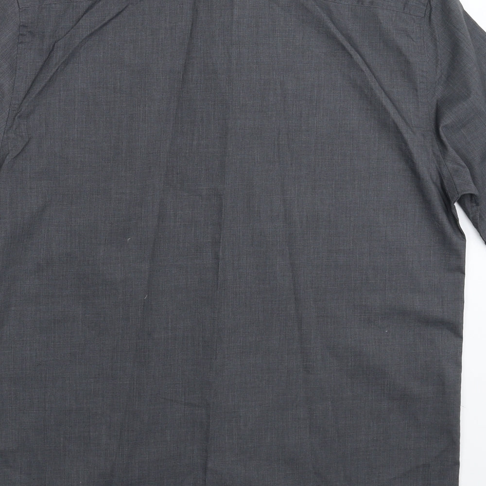 George Mens Grey    Dress Shirt Size S