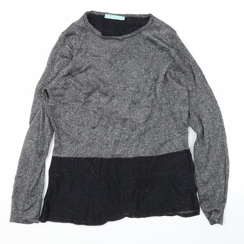 Avenue Womens Silver   Basic Blouse Size M