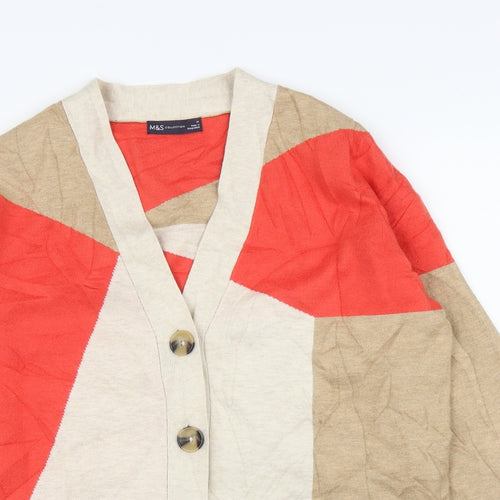 M&S Mens Beige   Cardigan Jumper Size M