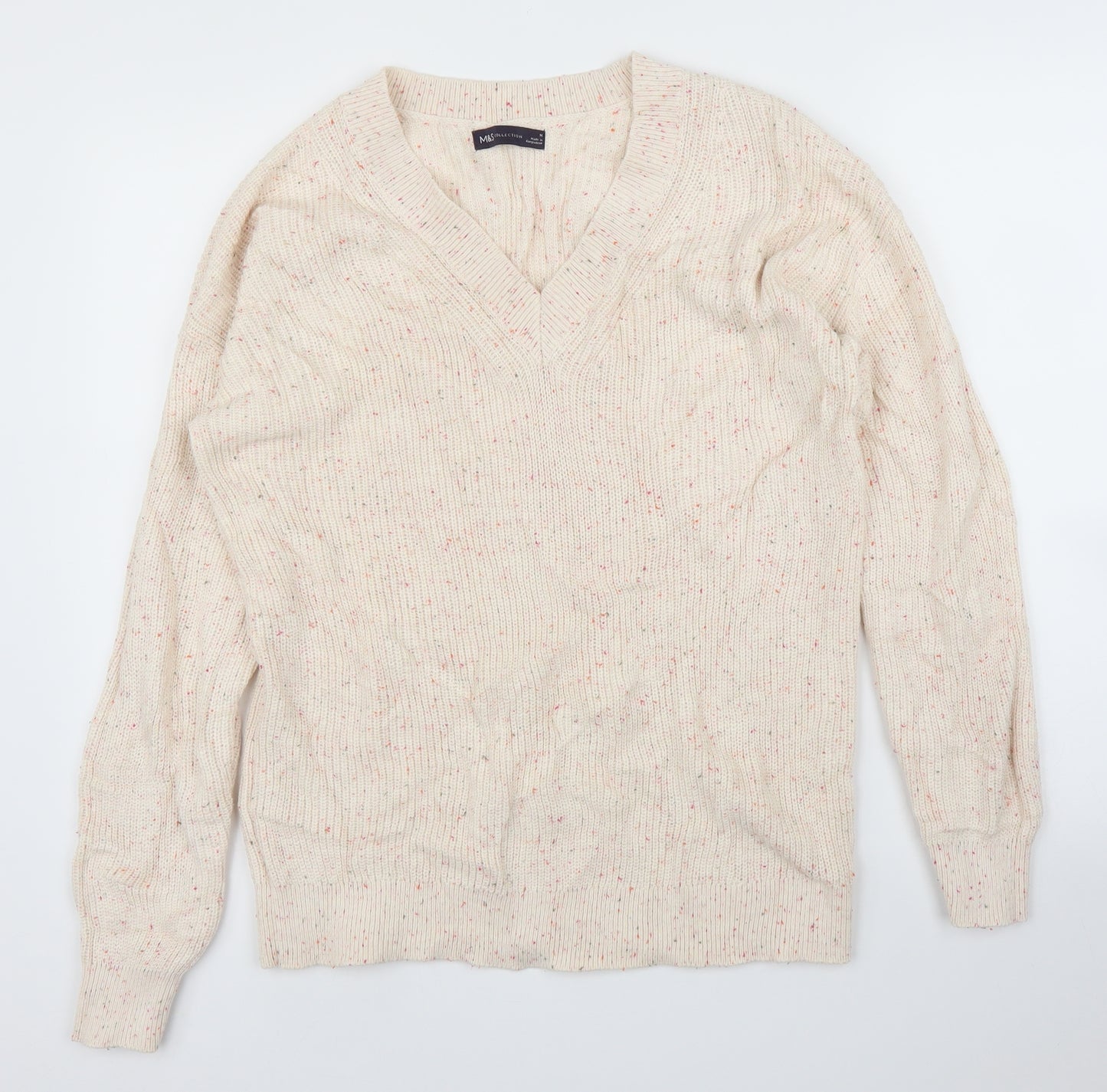 M&S Womens Beige   Pullover Jumper Size M