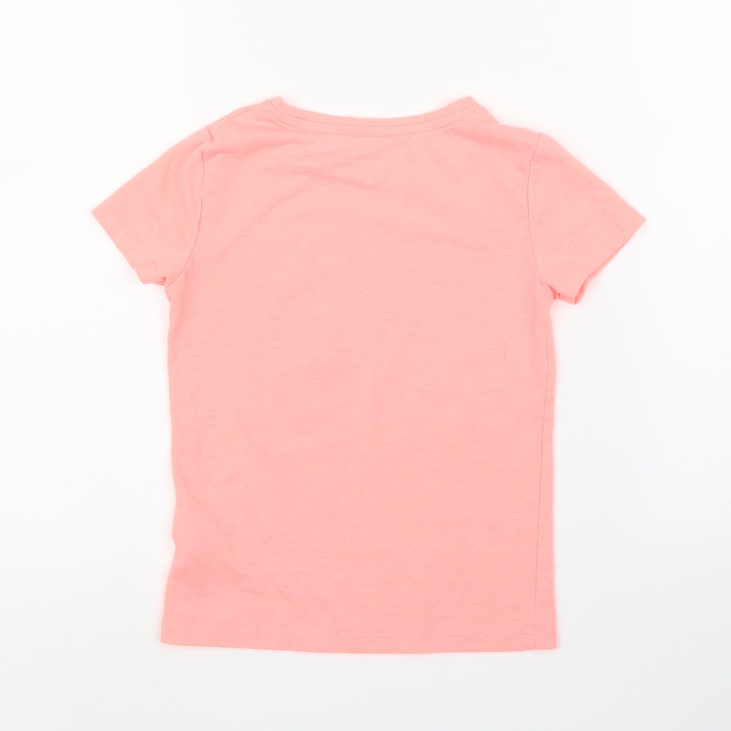 F&F Girls Orange   Basic T-Shirt Size 5-6 Years  - Rainbow