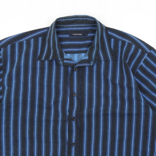 Matalan Mens Blue Striped   Button-Up Size L