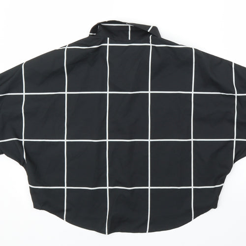 SheIn Womens Black Check  Basic Blouse Size XS