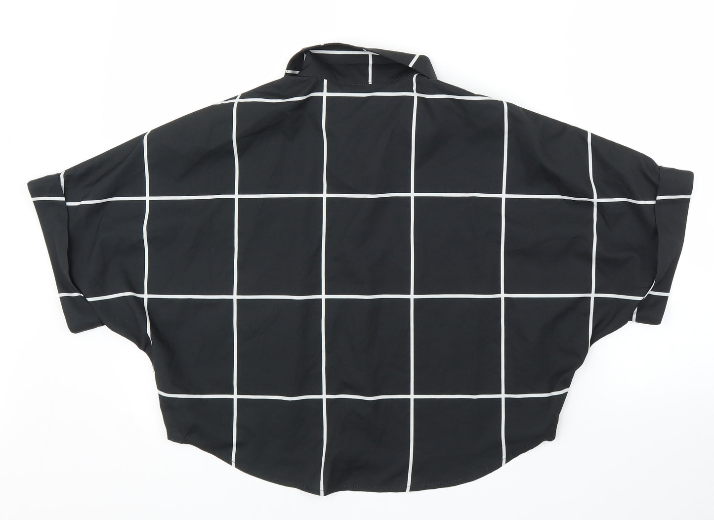 SheIn Womens Black Check  Basic Blouse Size XS