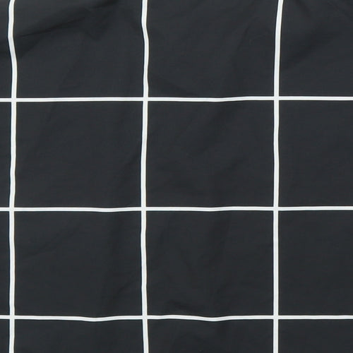 SheIn Womens Black Check  Basic Blouse Size XS