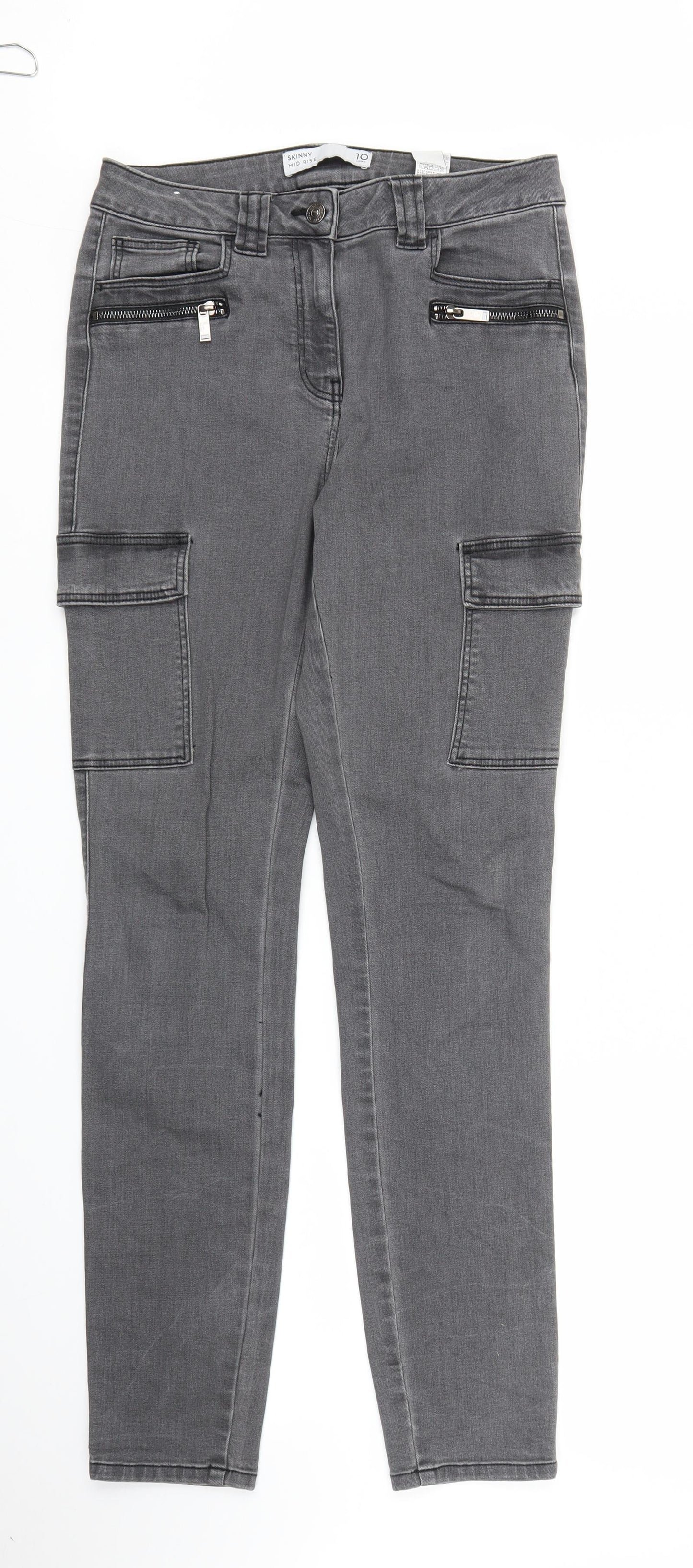 NEXT Womens Grey  Denim Skinny Jeans Size 10 L29 in