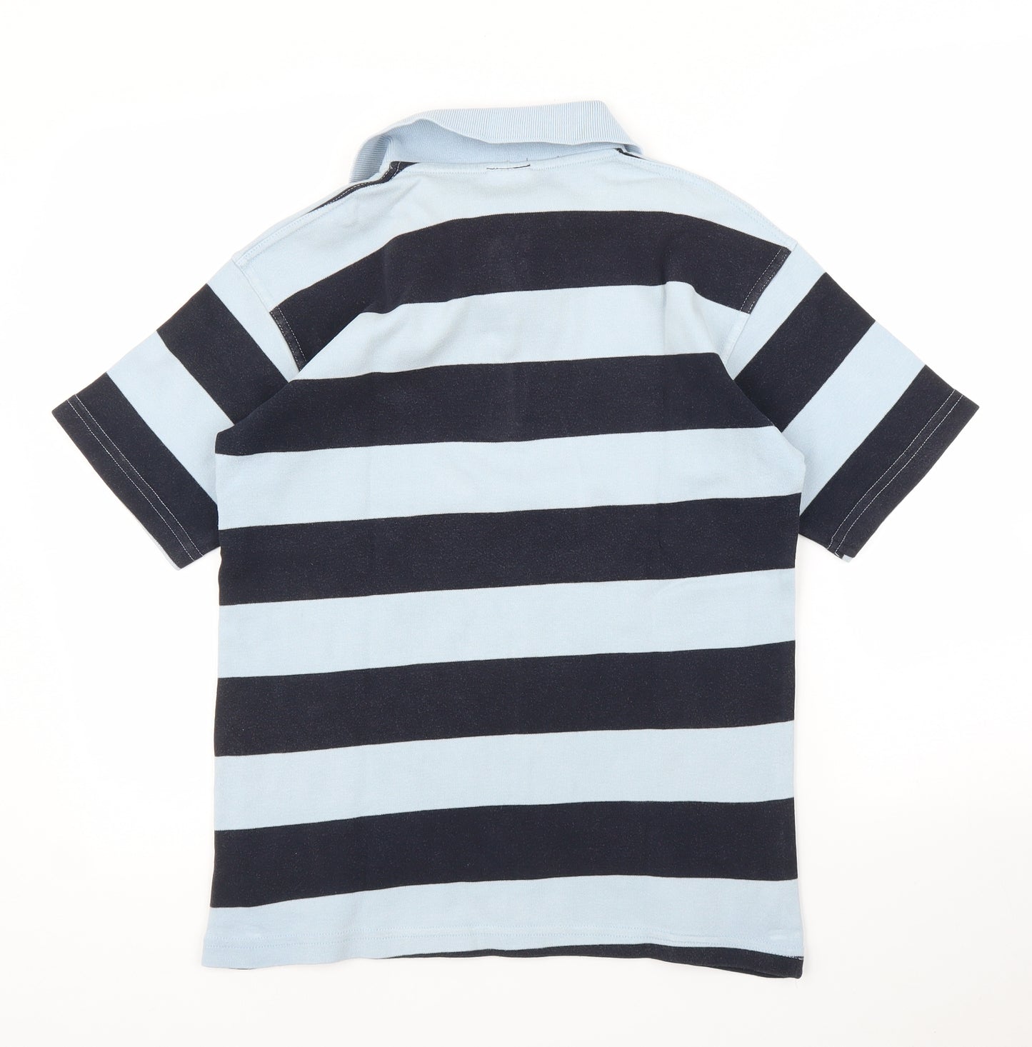 Lacoste Mens Blue Striped   Polo Size M