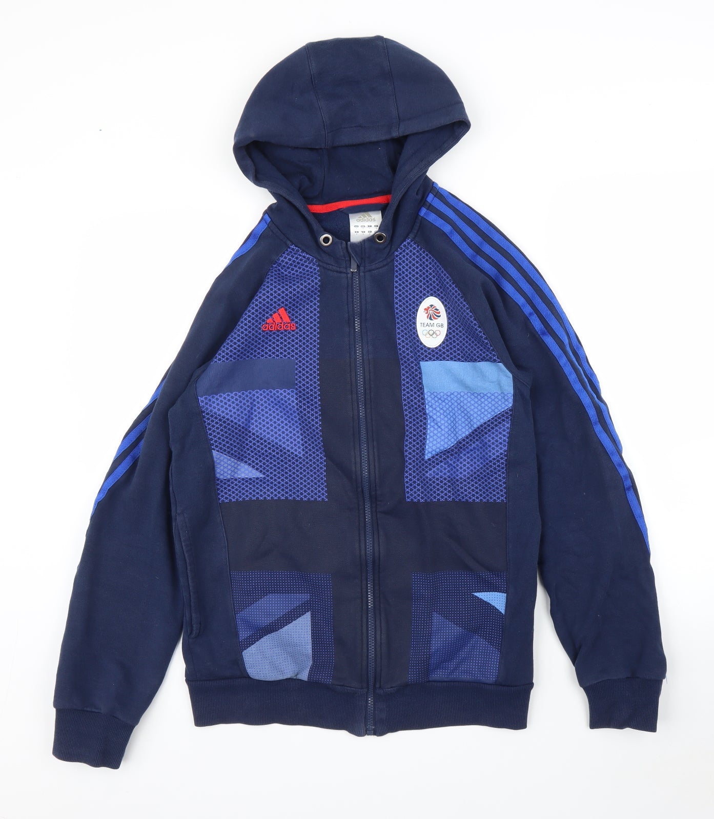 adidas Mens Blue   Full Zip Hoodie Size S  - Team GB