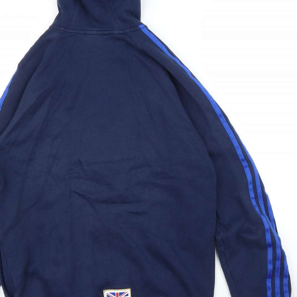 adidas Mens Blue   Full Zip Hoodie Size S  - Team GB