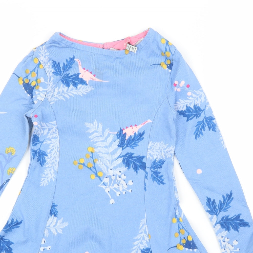 Joules Girls Blue Fair Isle  A-Line  Size 4-5 Years