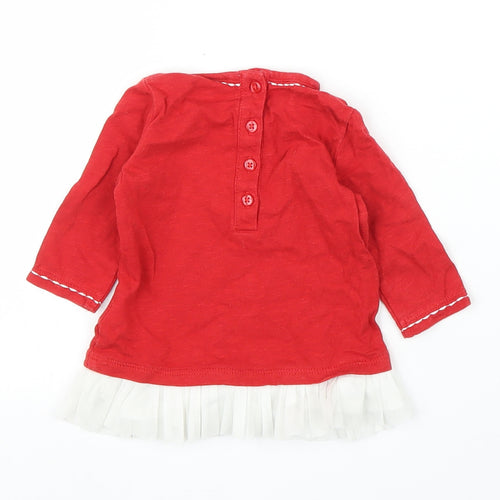 NEXT Girls Red   Basic T-Shirt Size 0-3 Months