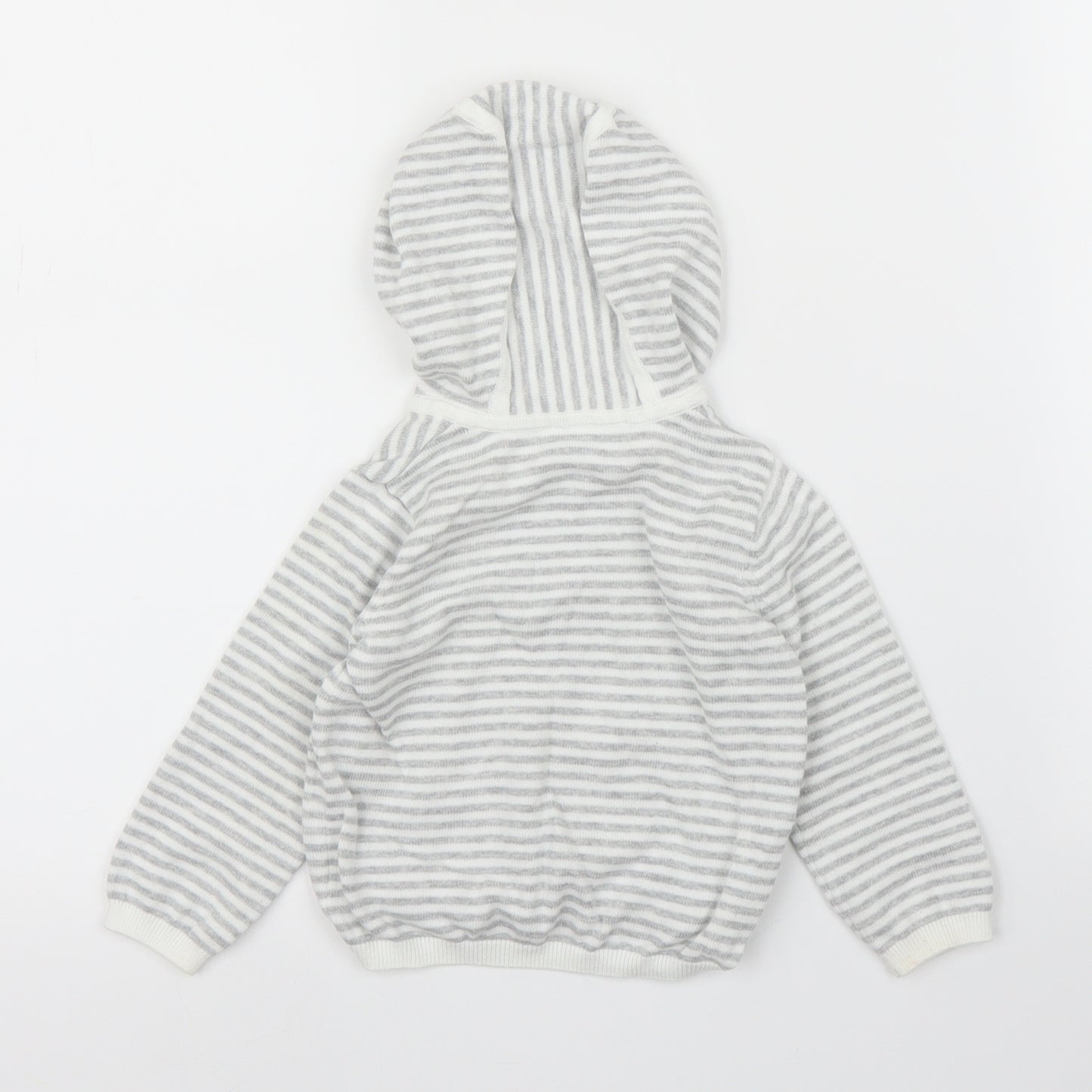 White Company Baby White Striped  Pullover Jumper Size 9-12 Months