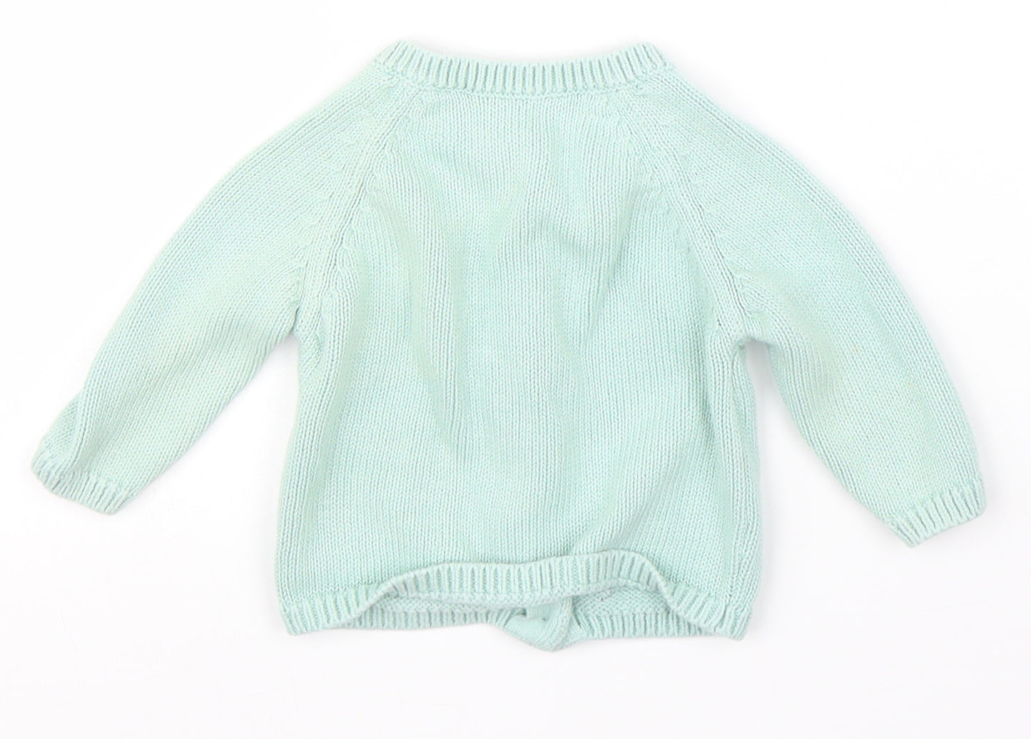 M&S Girls Green   Cardigan Jumper Size 9-12 Months