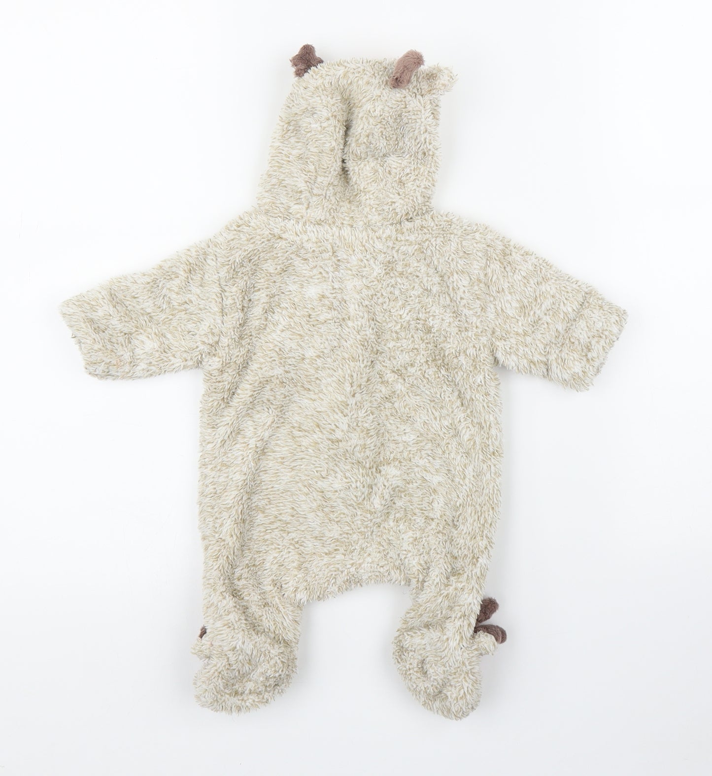 F&F Baby Beige   Babygrow One-Piece Size 0-3 Months  - Reindeer