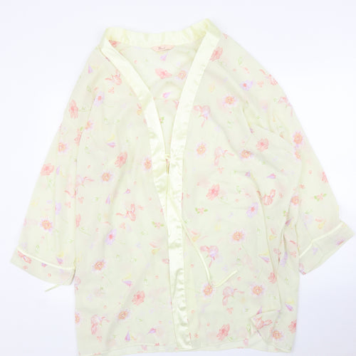 BHS Womens Yellow Floral  Capri Robe Size 12
