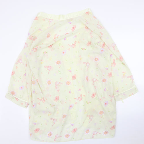BHS Womens Yellow Floral  Capri Robe Size 12