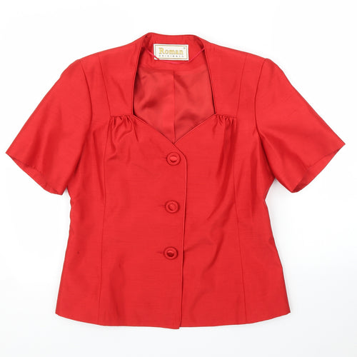 Roman Womens Red   Basic Blouse Size 12