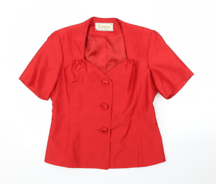 Roman Womens Red   Basic Blouse Size 12