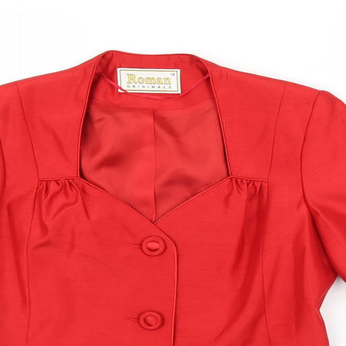 Roman Womens Red   Basic Blouse Size 12