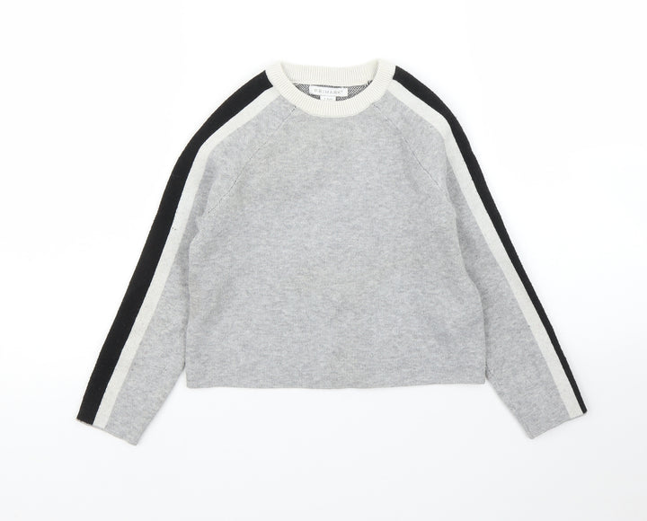 Primark Girls Grey Pullover Jumper Size 7-8 Years