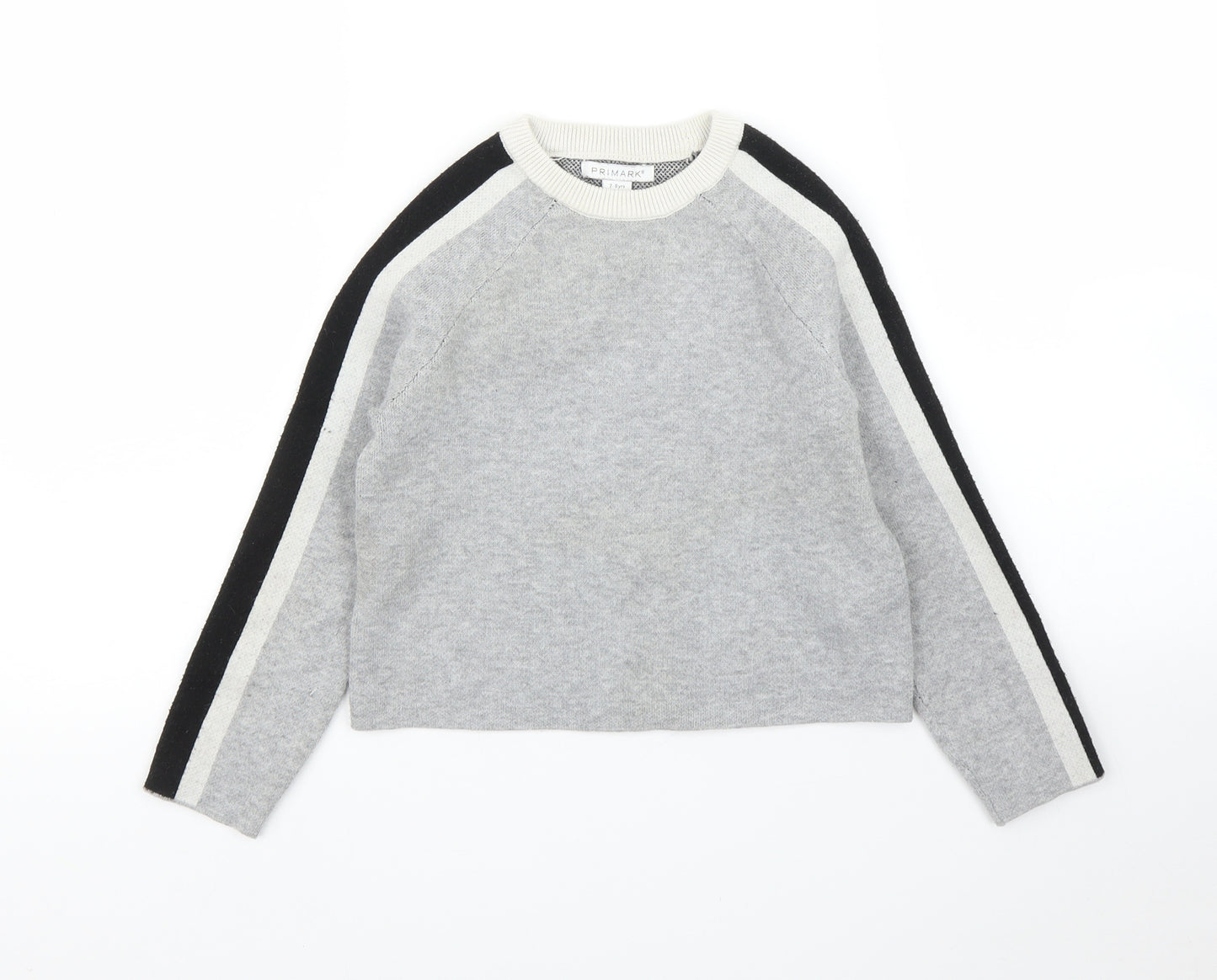 Primark Girls Grey   Pullover Jumper Size 7-8 Years