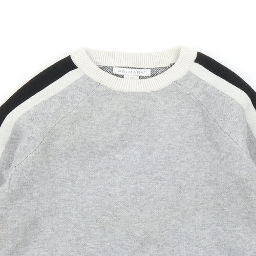 Primark Girls Grey   Pullover Jumper Size 7-8 Years