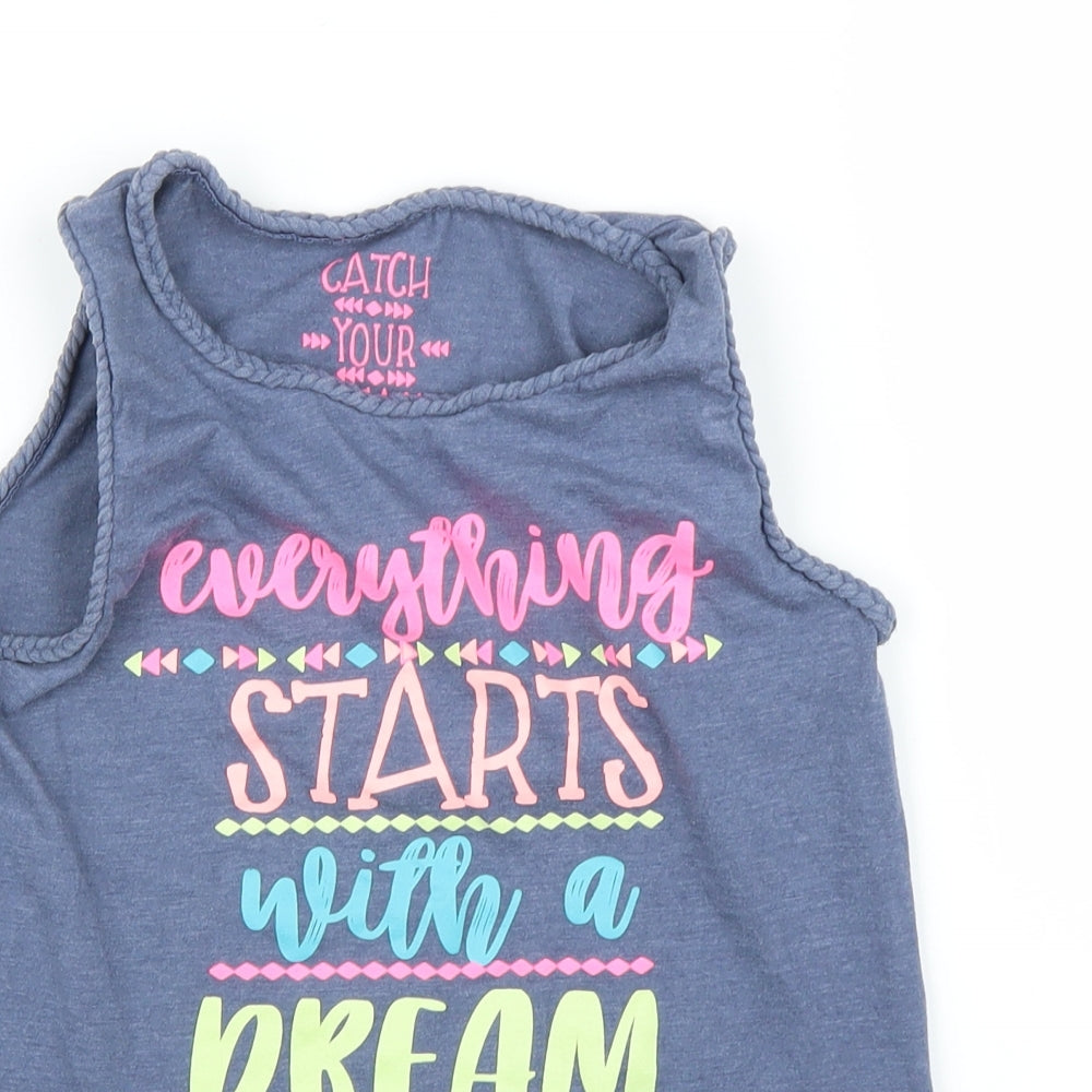 Matalan Girls Blue   Basic Tank Size 10 Years